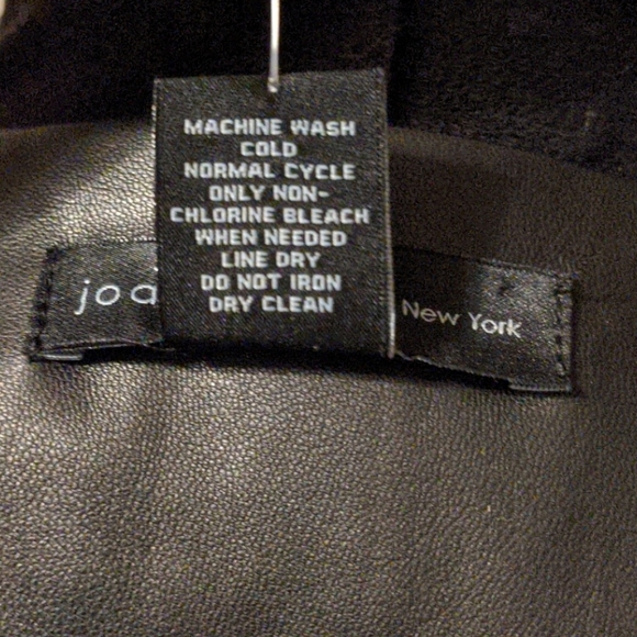 🇨🇦 Sz XL Joan Vass New York Faux Leather Vest - Picture 8 of 13